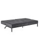 ACT NORDIC Perugia sovesofa - mrkegr polyester og sort metal  