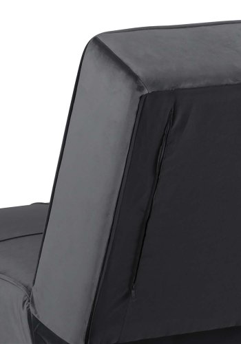 ACT NORDIC Perugia sovesofa - mrkegr polyester og sort metal  