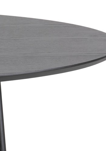 ACT NORDIC Roxby spisebord - sort egetrsfiner og sort gummitr (140)