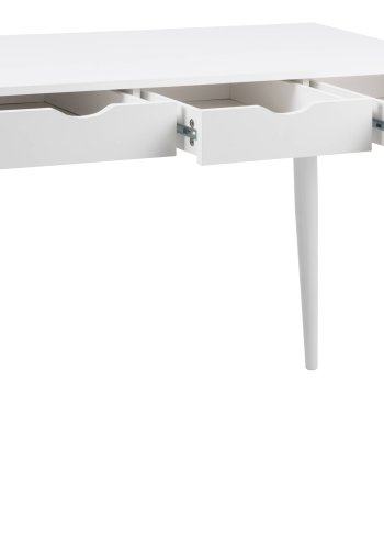 ACT NORDIC Neptun skrivebord - hvid melamin/metal, m. 3 skuffer (110x50) 