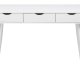 ACT NORDIC Neptun skrivebord - hvid melamin/metal, m. 3 skuffer (110x50) 