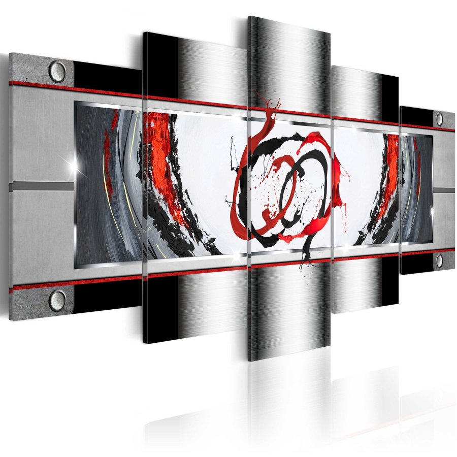 ARTGEIST Breath of platinum - Abstrakt billede i platin trykt p lrred - Flere strrelser