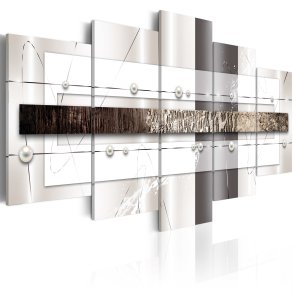 ARTGEIST Winter sun - Abstrakt billede i klige farver trykt p lrred - Flere strrelser