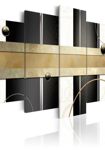 ARTGEIST Path of thoughts - Abstrakt billede med guld trykt p lrred - Flere strrelser