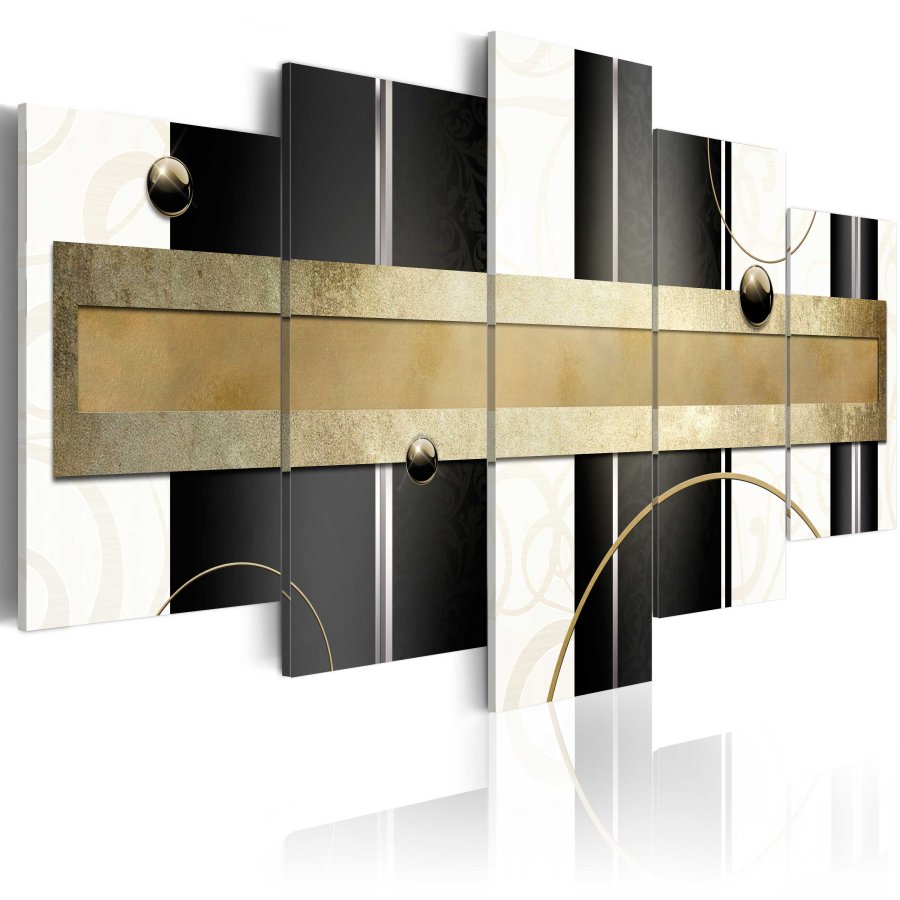 ARTGEIST Path of thoughts - Abstrakt billede med guld trykt p lrred - Flere strrelser