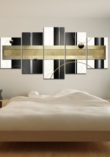 ARTGEIST Path of thoughts - Abstrakt billede med guld trykt p lrred - Flere strrelser