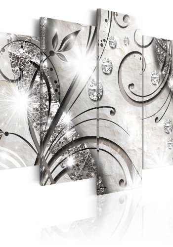 ARTGEIST Diamond twig - Abstrakt billede med diamanter trykt p lrred - Flere strrelser