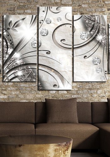 ARTGEIST Diamond twig - Abstrakt billede med diamanter trykt p lrred - Flere strrelser