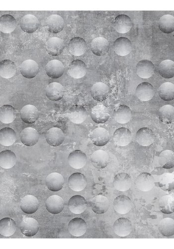 ARTGEIST Fototapet af store drber p gr baggrund med sten - Dancing bubbles (flere strrelser)