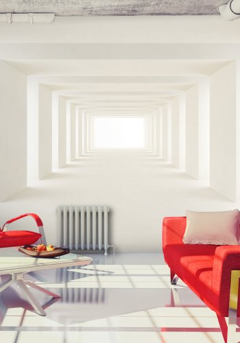 ARTGEIST Fototapet af gang i 3D-effekt - Into the Light (flere strrelser)