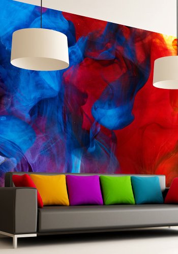 ARTGEIST Fototapet af farverige flammer -  Colored flames (flere strrelser)