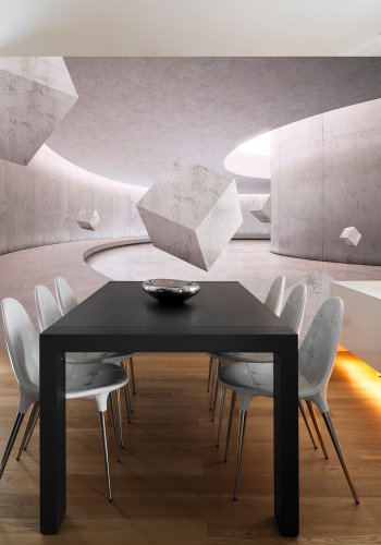 ARTGEIST Fototapet af flyvende geometri - Art of Symmetry (flere strrelser)