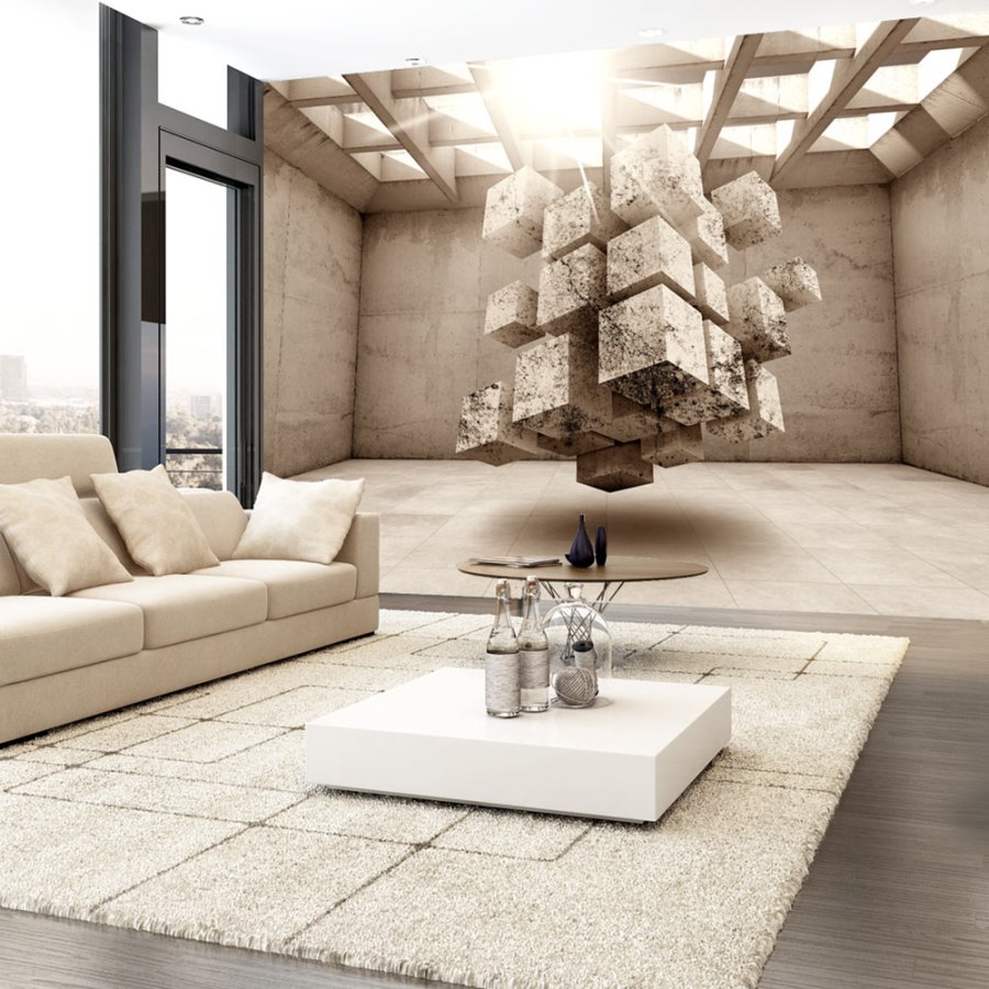 ARTGEIST Fototapet af flyvende geometri - Prison of the Space (flere strrelser)