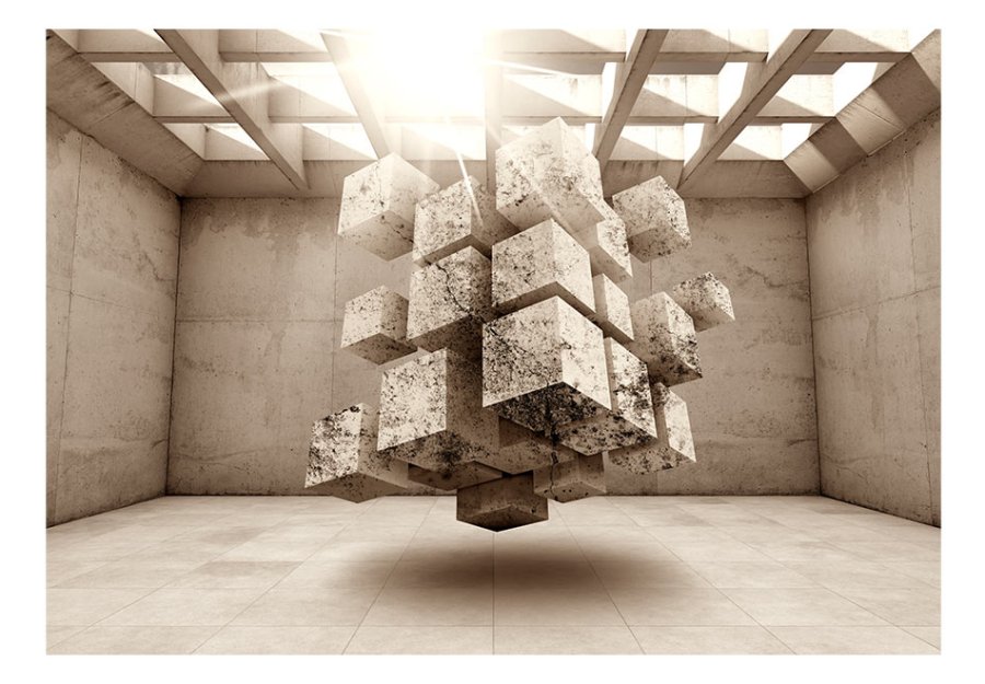 ARTGEIST Fototapet af flyvende geometri - Prison of the Space (flere strrelser)