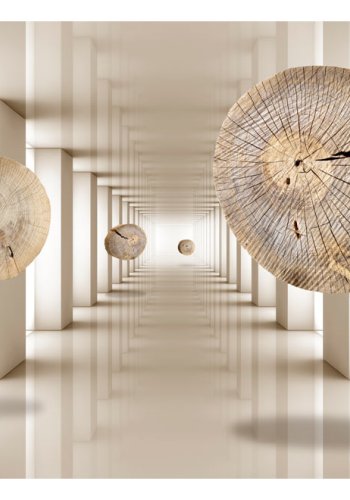 ARTGEIST Fototapet af flyvende tr - Flying Discs of Wood (flere strrelser)