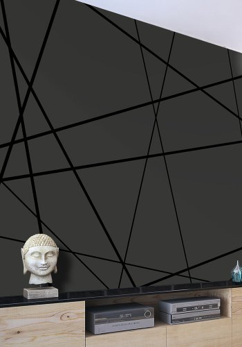 ARTGEIST Fototapetb af mordene streger i sort - Dark Intersection (flere strrelser)