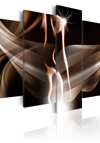 ARTGEIST Wave of Sensuality - Abstrakt billede med blger af lys trykt p lrred - Flere strrelser