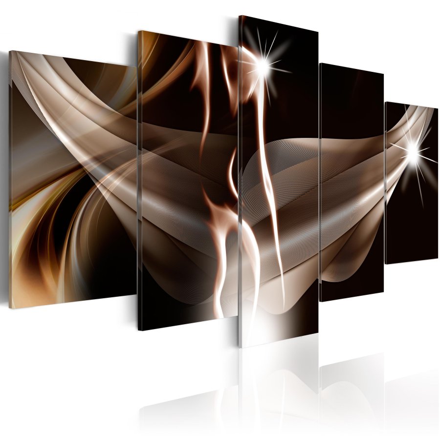 ARTGEIST Wave of Sensuality - Abstrakt billede med blger af lys trykt p lrred - Flere strrelser