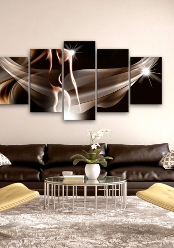 ARTGEIST Wave of Sensuality - Abstrakt billede med blger af lys trykt p lrred - Flere strrelser