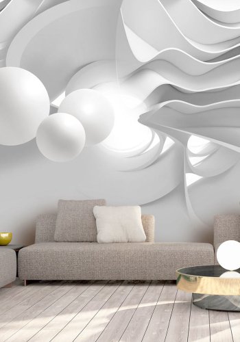 ARTGEIST Fototapet af flot hvid kunst - White Corridors (flere strrelser)