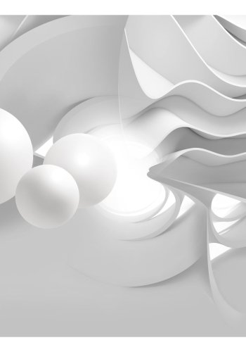 ARTGEIST Fototapet af flot hvid kunst - White Corridors (flere strrelser)