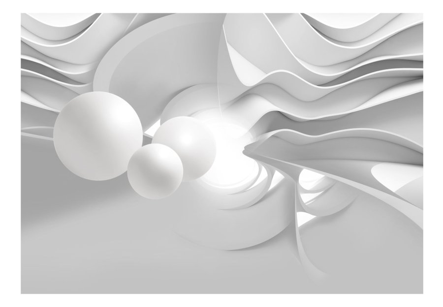 ARTGEIST Fototapet af flot hvid kunst - White Corridors (flere strrelser)