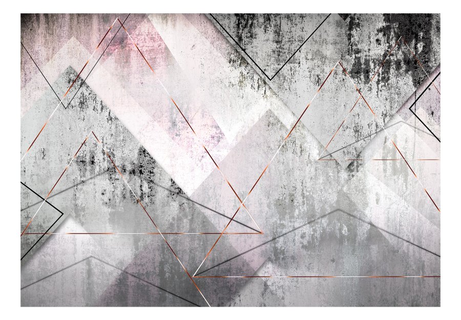 ARTGEIST Fototapet - Triangular Perspective, traingulrt og rt (flere strrelser)