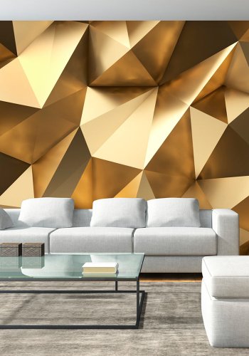 ARTGEIST Fototapet af gylden 3D kunst - Golden Dome (flere strrelser)