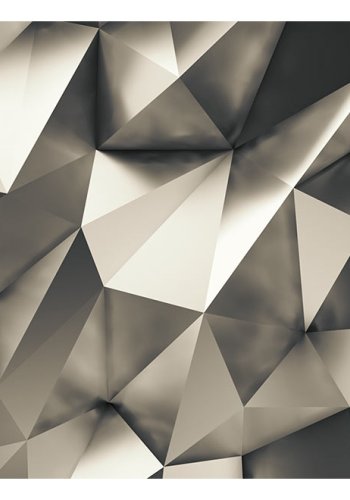 ARTGEIST Fototapet af moderne kunst i slv og 3D-effekt - Cosmic Silver (flere strrelser)