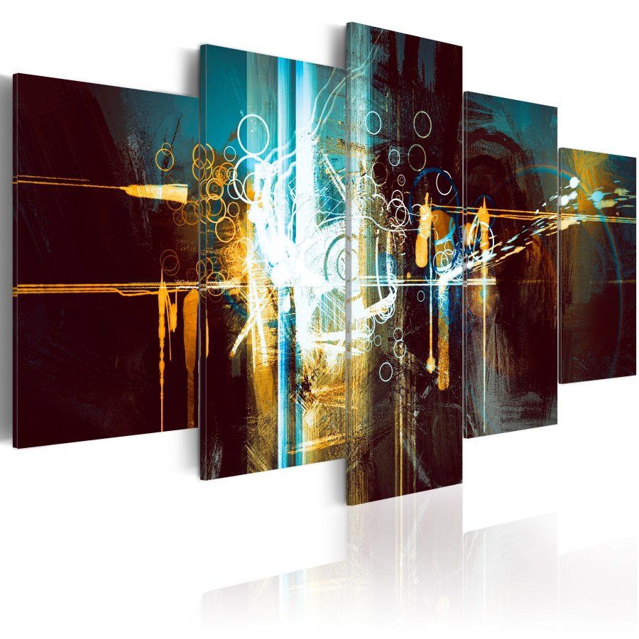 ARTGEIST Stellar Chariot - Kunstnerisk abstrakt billede trykt p lrred - Flere strrelser