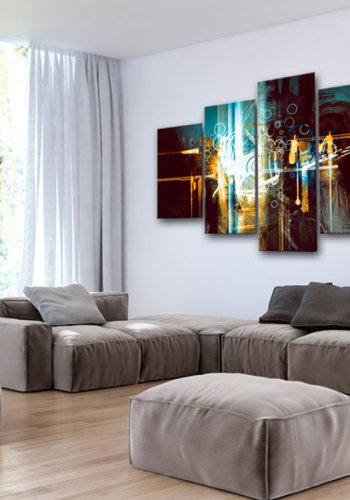 ARTGEIST Stellar Chariot - Kunstnerisk abstrakt billede trykt p lrred - Flere strrelser