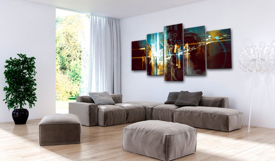 ARTGEIST Stellar Chariot - Kunstnerisk abstrakt billede trykt p lrred - Flere strrelser