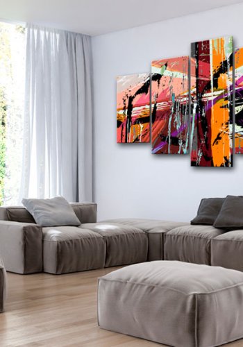 ARTGEIST Artistic Madness - Kunstnerisk abstrakt billede trykt p lrred - Flere strrelser