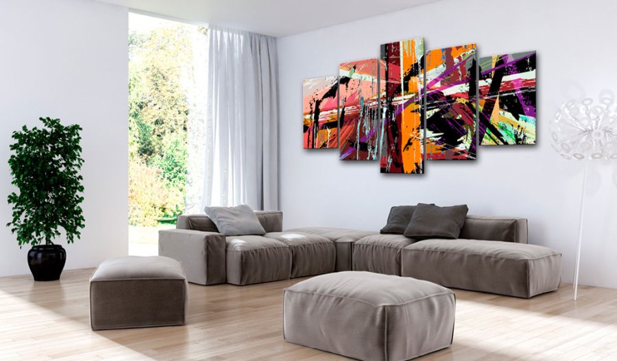 ARTGEIST Artistic Madness - Kunstnerisk abstrakt billede trykt p lrred - Flere strrelser