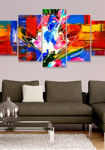 ARTGEIST Power of Colours - Kunstnerisk billede i mange nuancer trykt p lrred - Flere strrelser