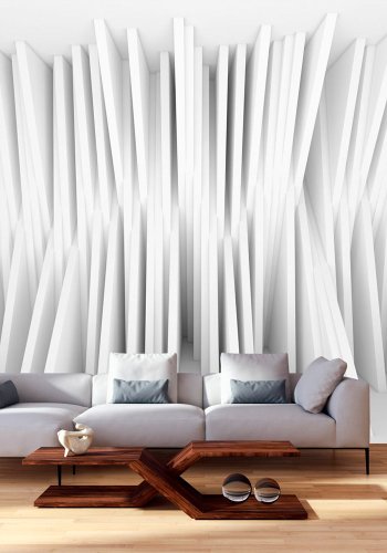 ARTGEIST Fototapet af hvid 3D effekt - White Balance (flere strrelser)