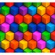 ARTGEIST fototapet - Colorful Geometric Boxes, farverig 3D effekt (flere strrelser)