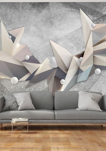 ARTGEIST fototapet - Geometrical Constellation, geometrisk 3D-effekt (flere strrelser)