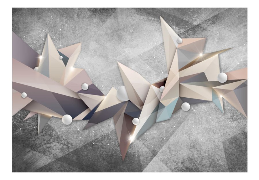 ARTGEIST fototapet - Geometrical Constellation, geometrisk 3D-effekt (flere strrelser)