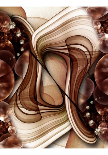 ARTGEIST fototapet - Cabinet of Curiosities, brunt og cremefarvet moderne mnster (flere strrelser)