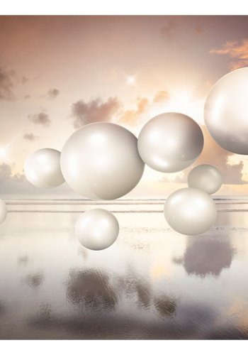 ARTGEIST fototapet - Morning Jewels, flyvender geometri i 3D-effekt (flere strrelser)