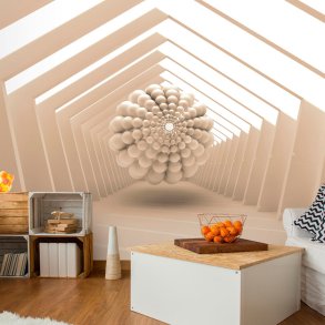 ARTGEIST fototapet - Abstract Corridor, moderne abstrakt i hvide nuancer (flere strrelser)