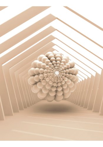 ARTGEIST fototapet - Abstract Corridor, moderne abstrakt i hvide nuancer (flere strrelser)