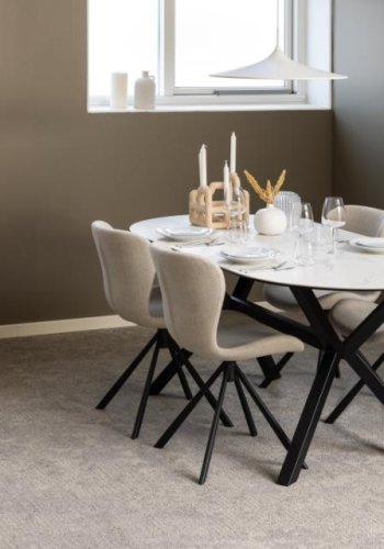 ACT NORDIC Linley sknk, m. 3 lger med lamel og 3 hylder - hvidpigmenteret egefinér og eg