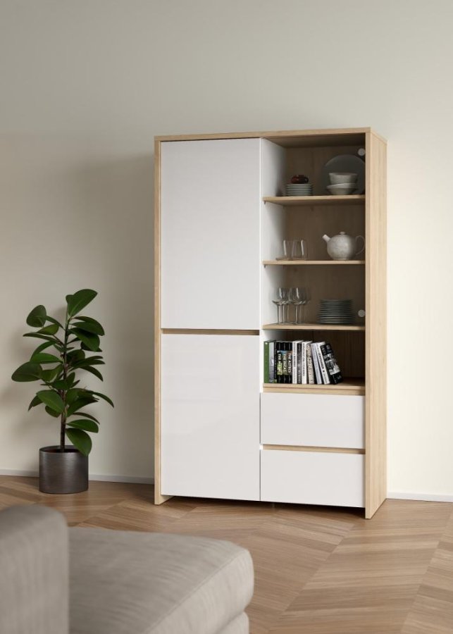 TVILUM Next Vitrine 1 lge + 1 glaslge + 2 skuffer