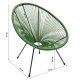 KARE DESIGN Acapulco Green lnestol/havestol - grn polyethylen og stl