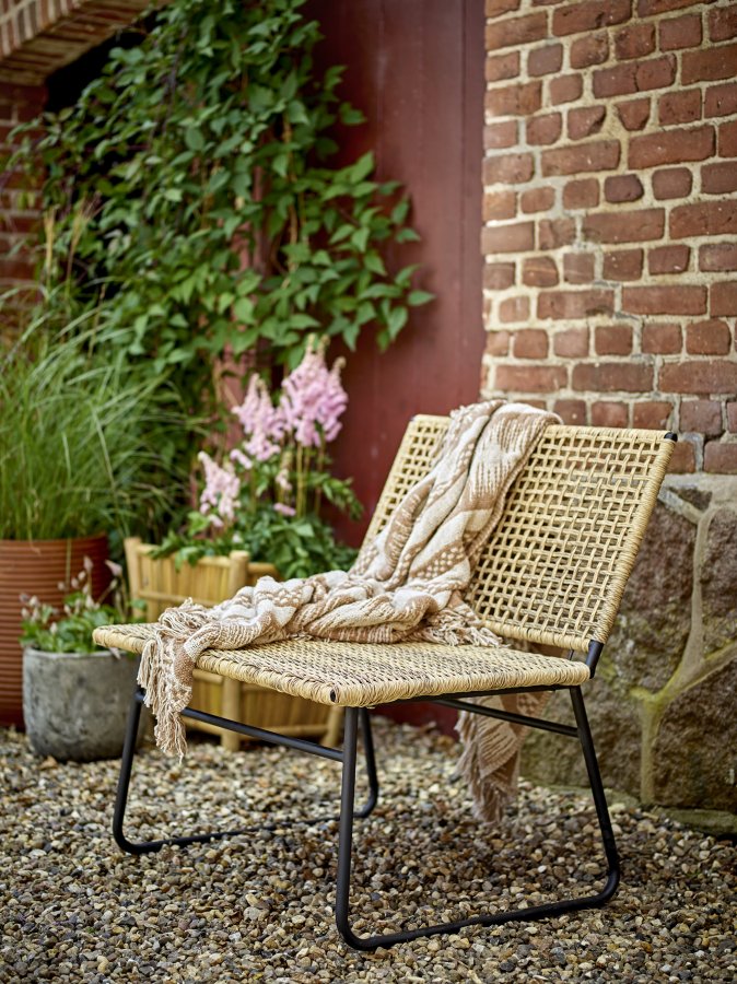 BLOOMINGVILLE Vallone udendrs loungestol - natur polyrattan og metal