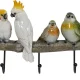 KARE DESIGN Exotic Birds knagerkke, m. 5 knager - multifarvet polyresin og stl