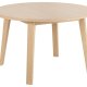 ACT NORDIC A-Line spisebord, m. udtrk, rund - hvidpigmenteret egefinér og eg (120/220)