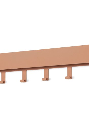 SPINDER DESIGN Dax Play 5 knagerkke, m. 5 knager og hylde - clay terra stl